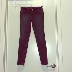 True religion dark wash skinny jeans